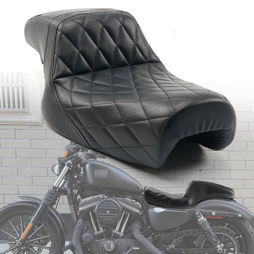 DURAFORCE Driver Passenger Two-Up Seat for Harley Sportster XL Iron 883 1200 2.3-3.5 GAL