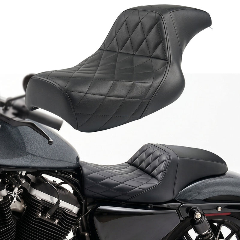 Rider Passenger Two-Up Seat for Harley Sportster XL Iron 883 1200 2010-23 04-06