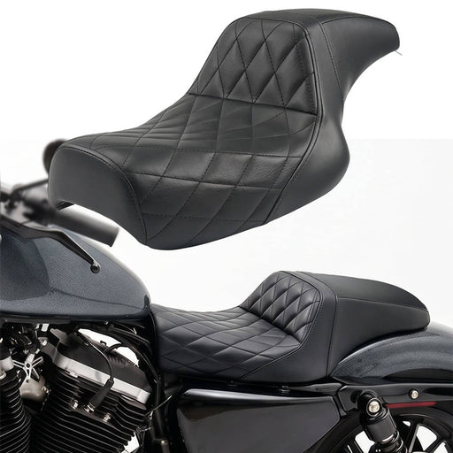 DURAFORCE Rider Passenger Two-Up Seat for Harley Sportster XL Iron 883 1200 2010-23 04-06