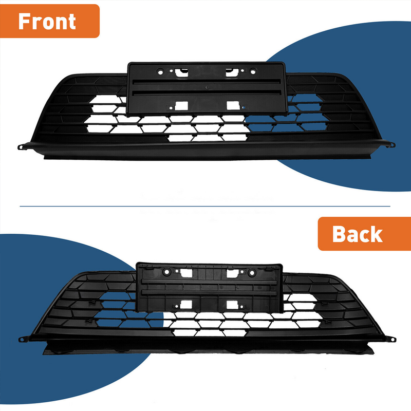 DURAFORCE Front Bumper Black Mesh Low Grill W/License Plate Bracket For 22-23 Honda Civic