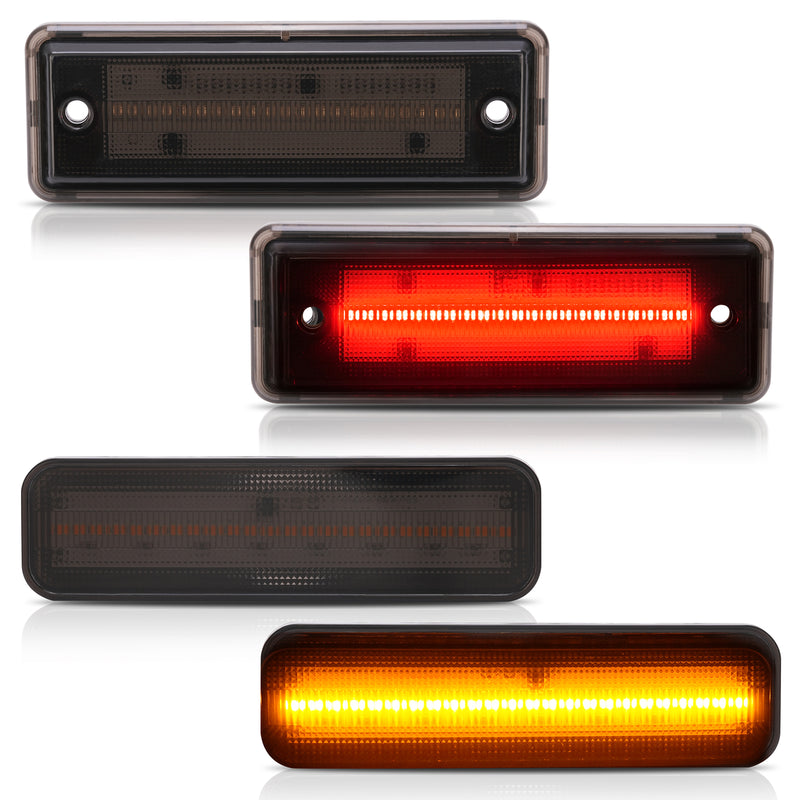 Smoke LED Front & Rear Side Marker Lights for El Camino & Caballero 1978-1987 4x