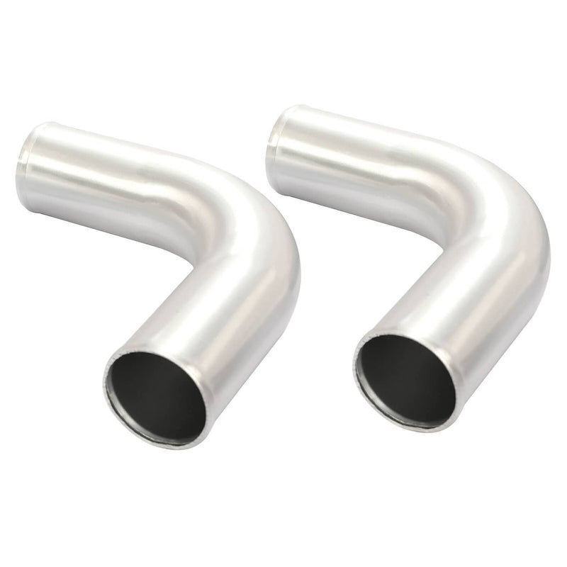 3" DIY Polished Intercooler Piping U Pipe Red Silicone Coupler Clamp Kit