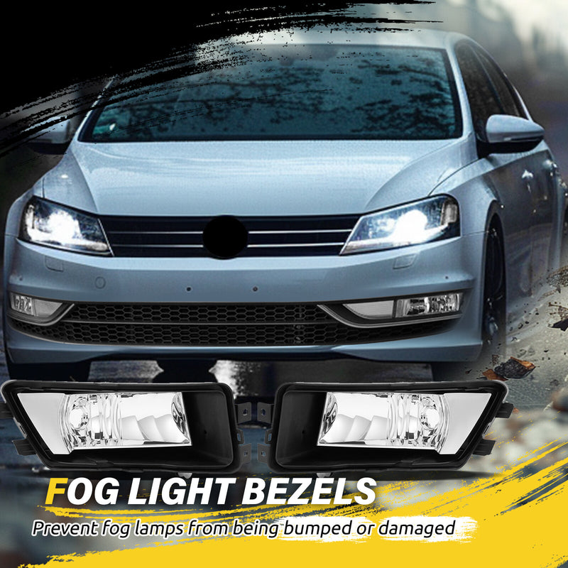 Bumper Fog Lights for Volkswagen Passat 2012-2015 Driver Passenger Pair