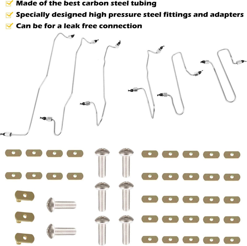 Fuel Injection Lines Kit for CAT Caterpillar 3406 3406B 3406C 980G 980F D8R 826C