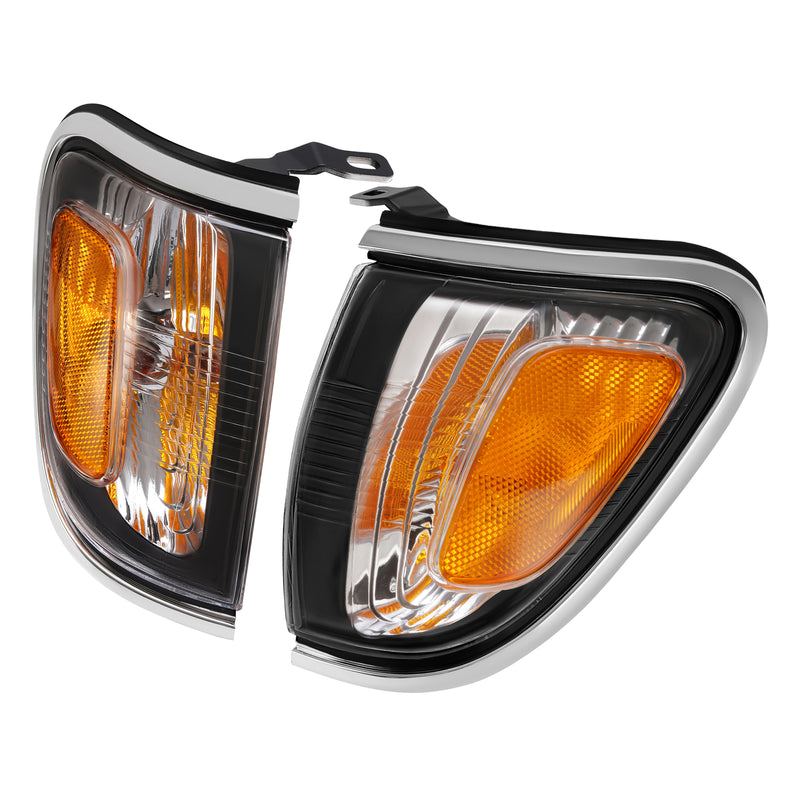 Side Marker Corner Parking Lights Turn Signal Chrome for Toyota Tacoma 01-04 2PC
