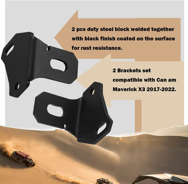 Rear LED Flag Whip Light Antenna Mount Brackets for Can Am UTV Maverick X3 2 Pie