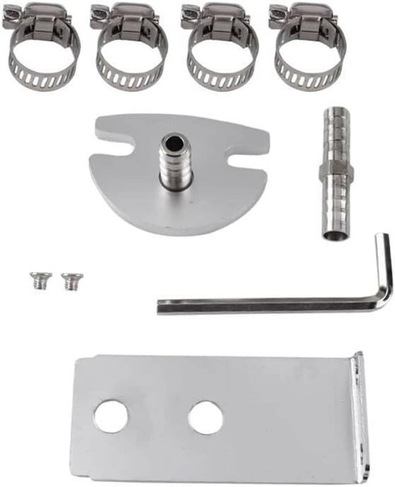 Adjustable Fuel Pressure Regulator with Gauge Fitting Kit Aluminum Red