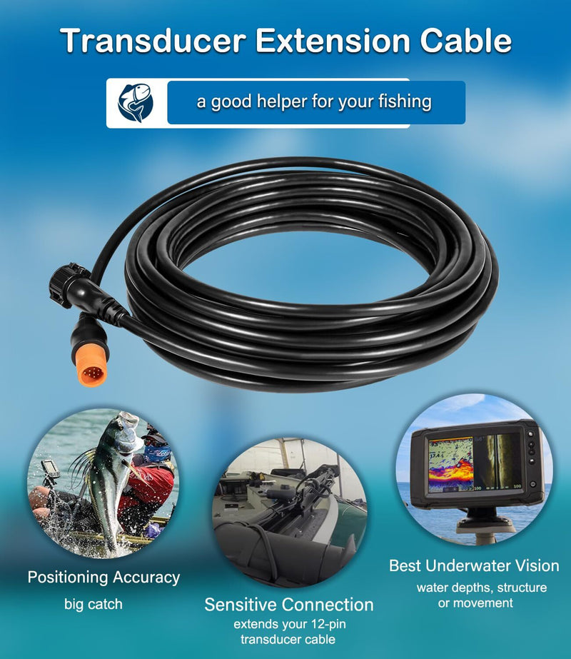 010-11617-42 Transducer Extension Cable for Garmin XID Xdcr 30ft 12-Pin