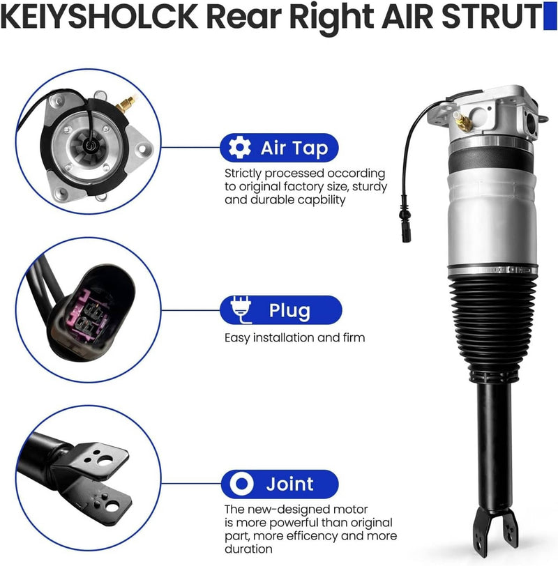 Pair Rear Air Suspension Shock Struts for Bentley Continental Flying Spur