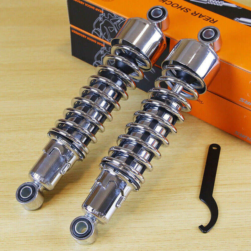 Chrome 11.75" Rear Shocks Lowering for Harley Road King FLHRC Sportster