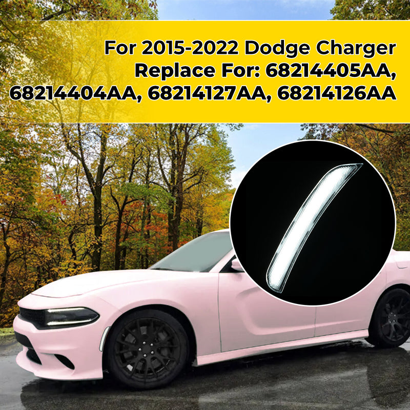 #68214405AA LED Fender Side Marker Light Lamps for Dodge Charger 2015-2022 Clear