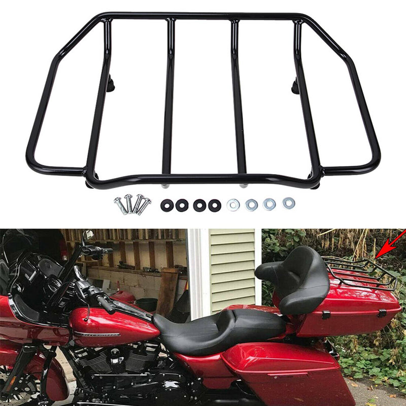 Black Luggage Top Rack for Harley Touring Road Glide Road King 1984-20
