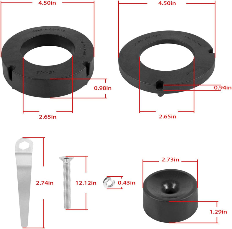 1155300 Front 1.5 Performance Spacer Leveling Kit for Jeep Gladiator 2020-2022