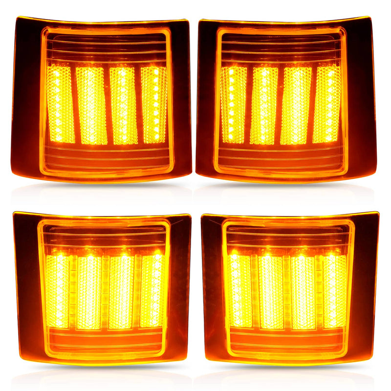DURAFORCE Sequential Corner Side Marker Lights for Chevy C/K 1500 2500 3500 94-98 Set