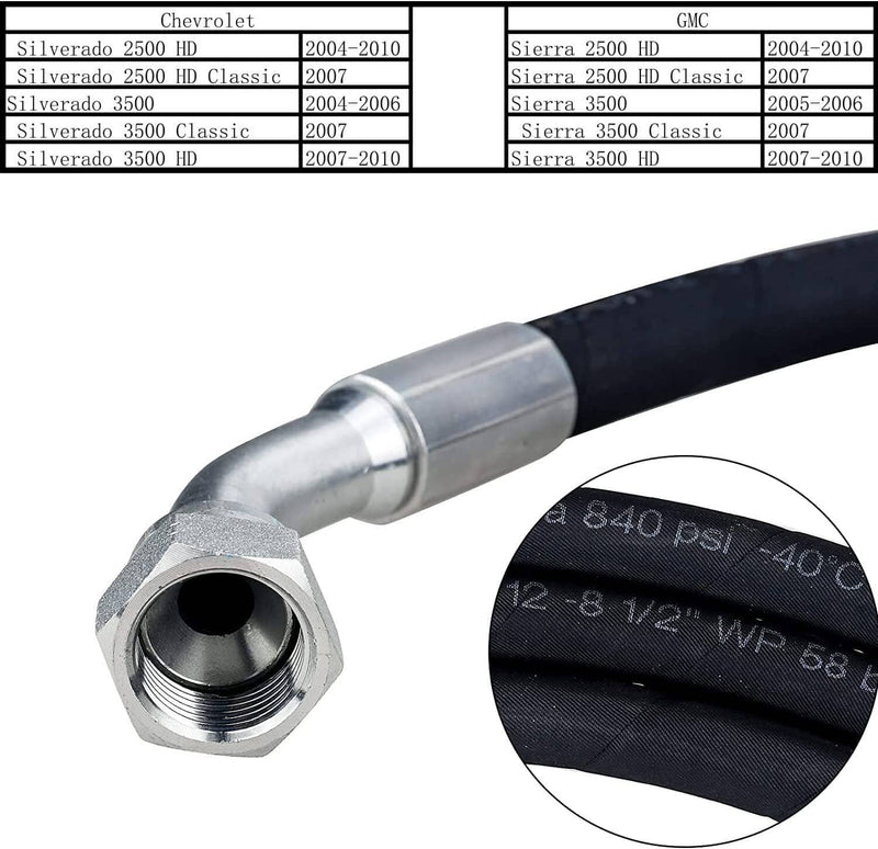 Transmission Lines Heavy-Duty Cooler Hoses for GM 6.6L Allison 06-10