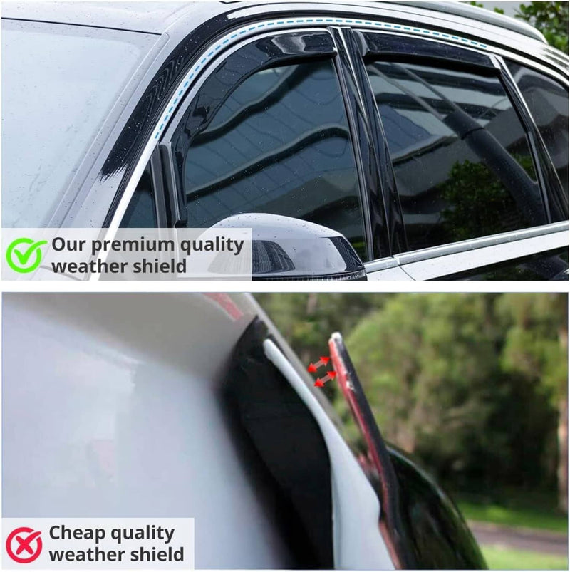JDM 3D Mugen Style Window Visors Rain Guards for Toyota Camry 2018-2024