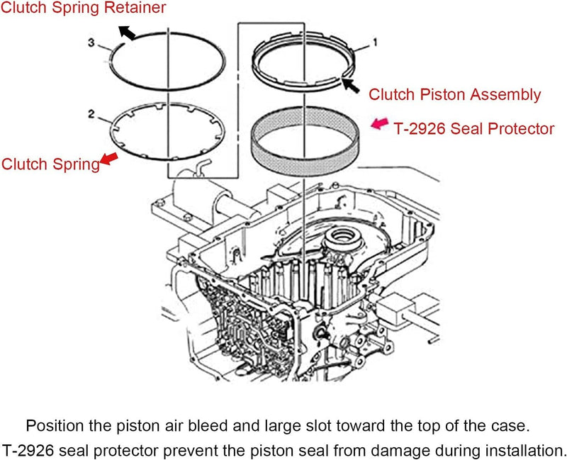 T-2926 4th Clutch Piston Lip Seal Installer Protector Tool for GM 4L80E J-38731