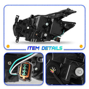 DURAFORCE Full LED Headlight Headlamp Right Passenger Side for 2015-2018 for Nissan Murano