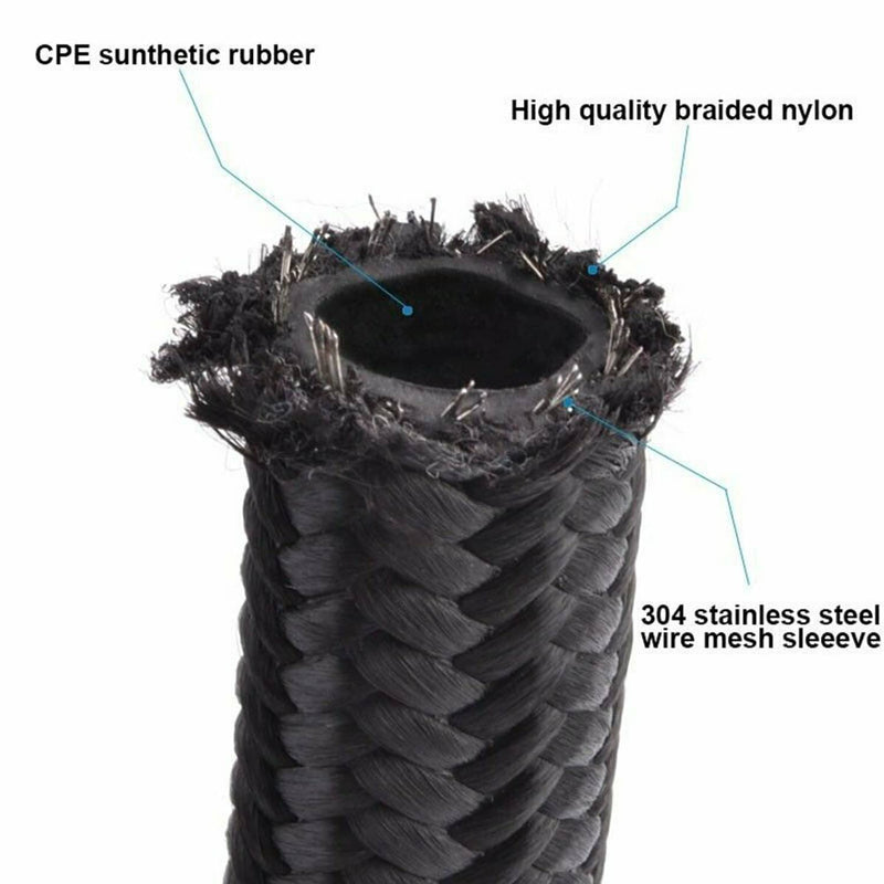 10AN Oil Catch Can Reservoir Tank 2 Port Dual Breather Filter Baffled 10FT Hose