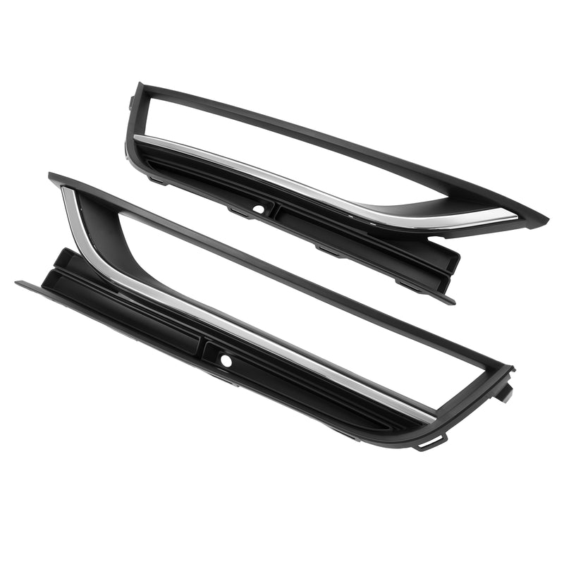 Bumper Fog Light Bezel Cover Trim for VW Passat 2012 13 14 2015 Black Pair