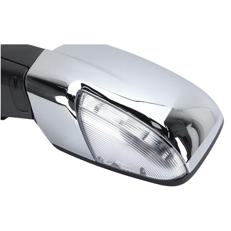 Driver Left Side Mirror Silver Cover Power Folding Signal for Ram 1500 2013-2018