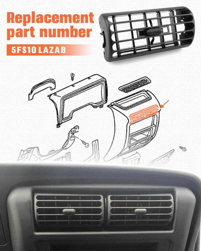 Center Dash Air Vent Louver Outlet for Jeep Cherokee XJ 1997-2001 Wrangler TJ