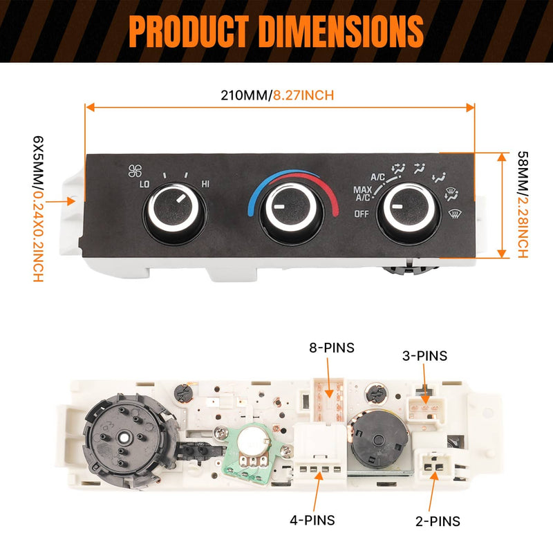 DURAFORCE 599-217 HVAC Climate Control Module for GMC Savana Chevrolet Express 2500 3500