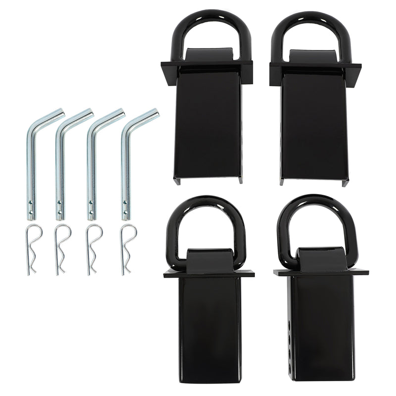 Heavy Duty 4 Pack Trailer Adjustable Stake Pocket D-Ring Zinc 2x4 16200LBS