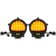 DURAFORCE 12422957 LED Front Amber Turn Signal Parking Lights for Humvee M35 M998 2PCS