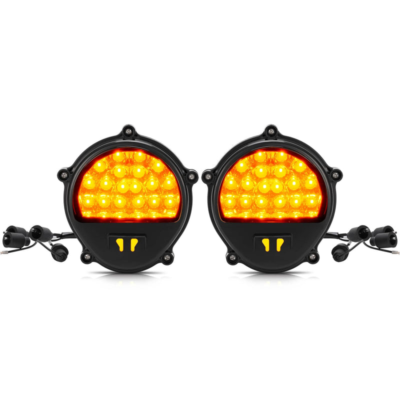 DURAFORCE 12422957 LED Front Amber Turn Signal Parking Lights for Humvee M35 M998 2PCS