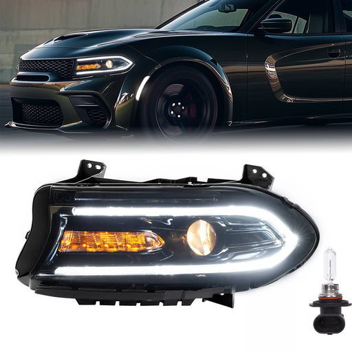 DURAFORCE LED DRL Projector Headlight Driver Side Left for Dodge Charger 2015-2023
