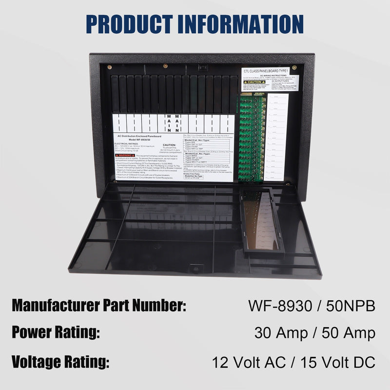 8930/50NPB 30/50 Amp AC Distribution Center for Generator Component