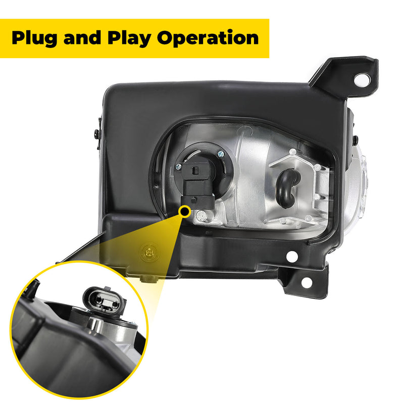 Front Left Driving Fog Lamp Clear With Bulb Set for Toyota Tundra 2000-2006