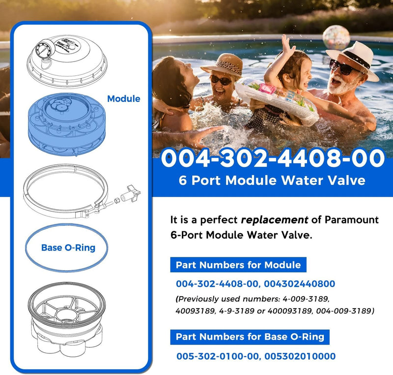 004-302-4408-00 6-Port Module Valve Shell O-Ring for Paramount Water Valve