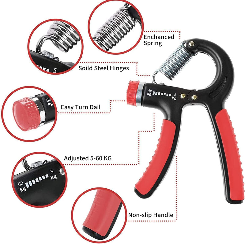 Hand Grip Strength Power Trainer Gripper Adjustable Gym Exerciser