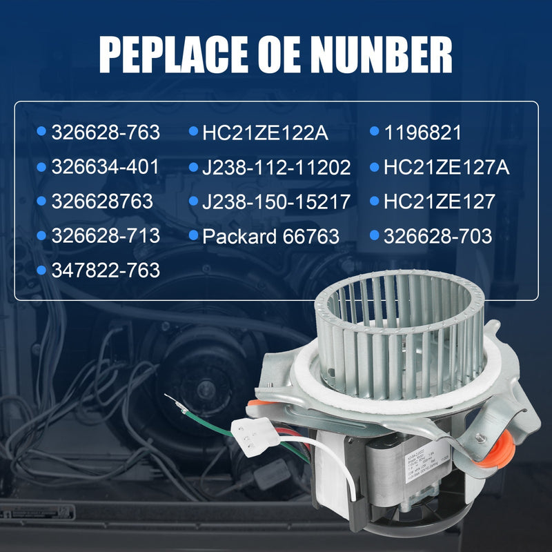 HC21ZE127A Draft Inducer Motor Assembly for Jakel Carrier Bryant 326628-763