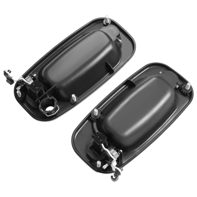 Door Handle Set for Chevy Silverado 1500 1999-2006 Smooth Black Front Outer 2PCS