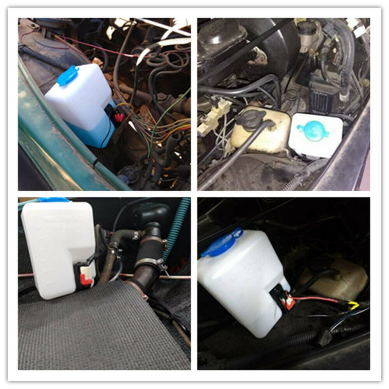 1.5L Windshield Washer Bottle Tank Pump Wiper System Reservoir Kit 12V Universal
