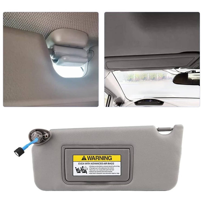 Pair Gray Sun Visor with Light Mirror for Honda Accord 83280TA5A51ZA 2008-2017