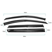 DURAFORCE Window Visor Vent Sun Shade Rain Guards Deflectors For Nissan Rogue 2014-2020