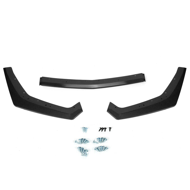 Carbon Fiber Color GT Style Front Splitter Spoiler Lip for Ford Mustang 2018-23