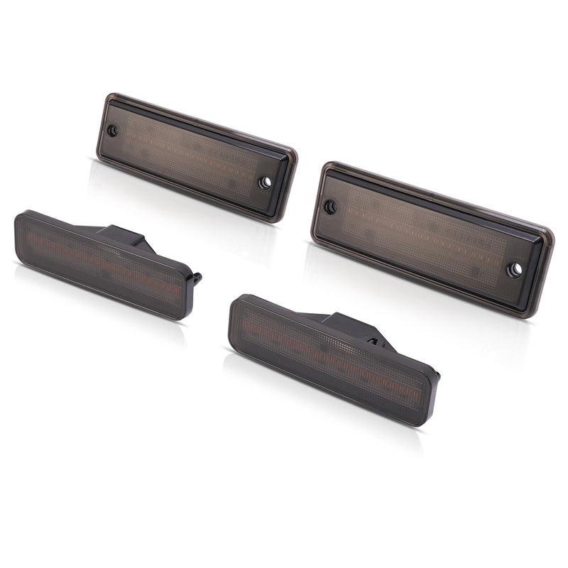 Smoke LED Front & Rear Side Marker Lights for El Camino & Caballero 1978-1987 4x