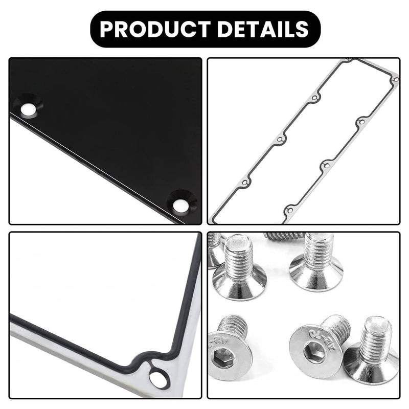 Billet Knock Sensor Delete LS6 LSX for LS Gen 3 Valley Pan Cover + Gasket Plate