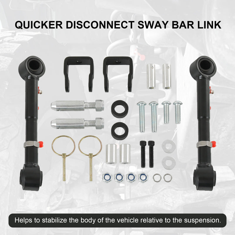 Quick Disconnect Sway Bar Links for 98-06 TJ Cherokee 84-01 XJ 2.5-6" Lifts