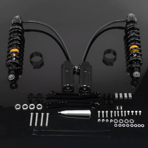 DURAFORCE Remote Reservoir Suspension Shocks for Harley Touring Road King Glide