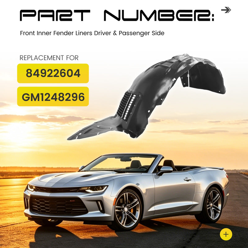 #84922604 Front Inner Fender Liner for Chevrolet Camaro 2016-2022 Driver Side