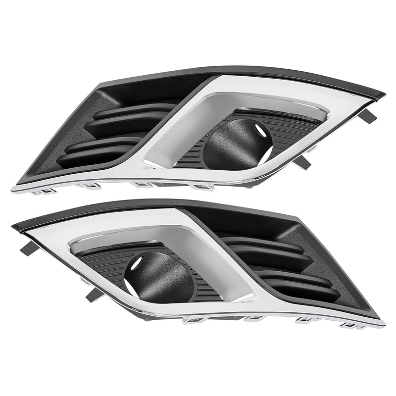 Fog Light Cover Bezel Trim for Chevy Traverse 2013-2017 Left Right Black Chrome