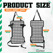 DURAFORCE Versatile Tactical Rigid Molle Insert Panel for Car Seat Back Storage Gun Rack