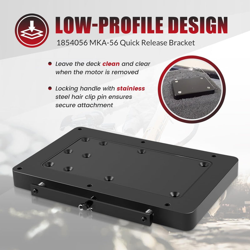 1854056 MKA-56 Quick Release Bracket for Minn Kota Quest Trolling Motor Black