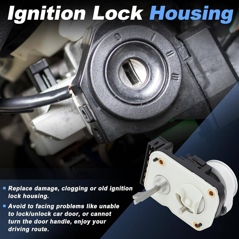 Ignition Switch Lock Cylinder Assembly with 2 Keys for Dodge Ram 1500 2500 1994-